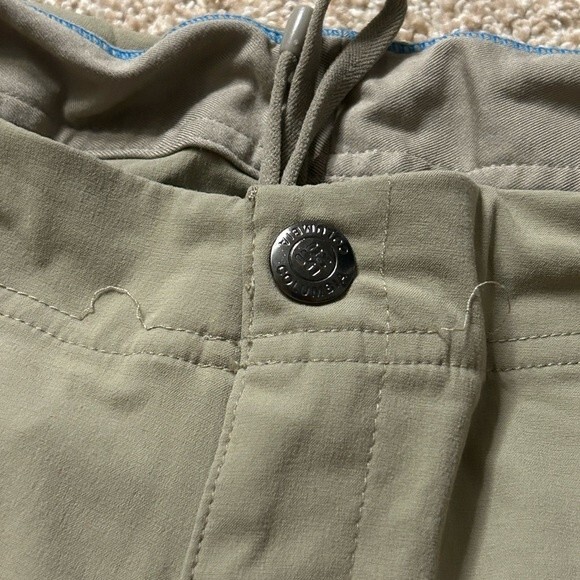 Columbia Omni-Shield Cropped Pants, Size 8 Tan Snap Drawstring Lightweight - Picture 8 of 13